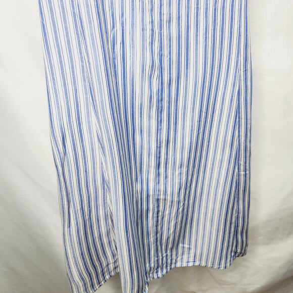 American Eagle Blue & White Striped Sleeveless Button Front Summer Dress Large - Picture 11 of 11